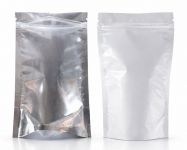 Пакеты белые - прозрачные металлизированные Zip-Lock 100 г. фото 1